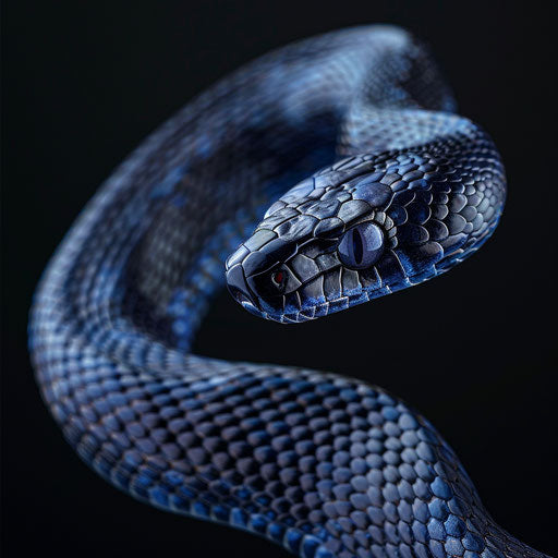 Black mamba snake with a regal pose
