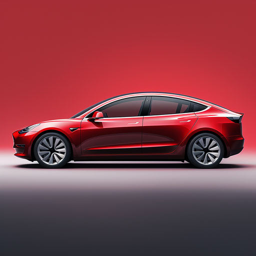 Sideview of the Tesla Model 3