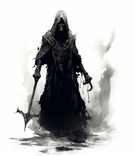 Design sketch of the devil the grim reaper