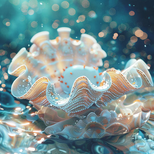 Giant clam with playful and whimsical elements