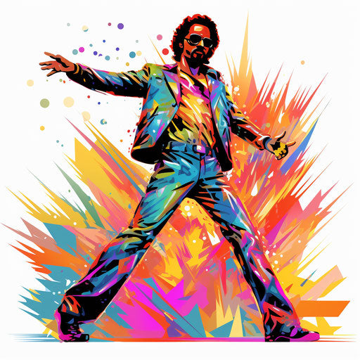 Disco clipart in the style of Chiaroscuro Art, on white background