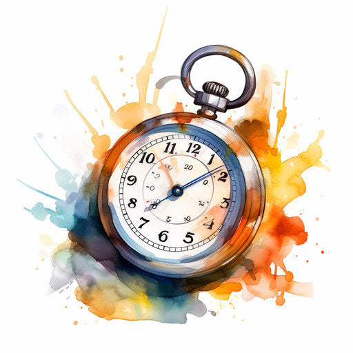 Stopwatch in the style of Impressionistic Art