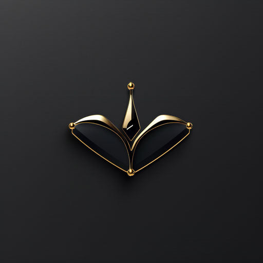 Elegant car logo with monogram and gold accents
