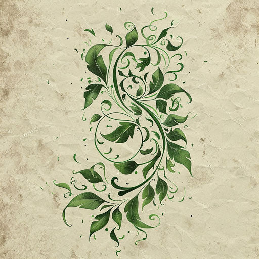 Elven script with leaves, Peter Jackson style