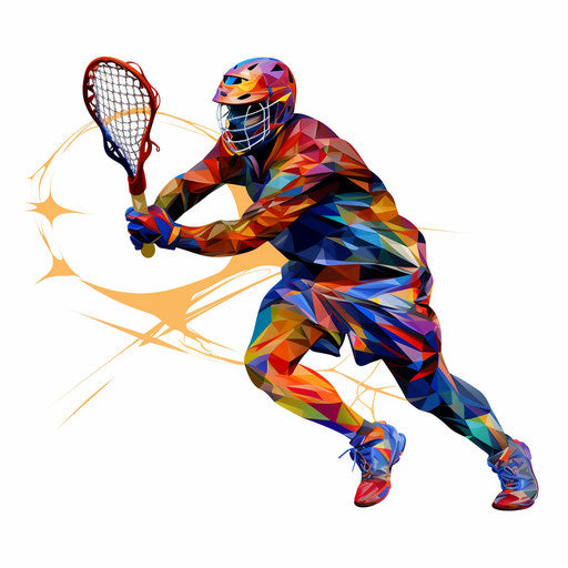 Lacrosse clipart in the style of Chiaroscuro Art, on a white background