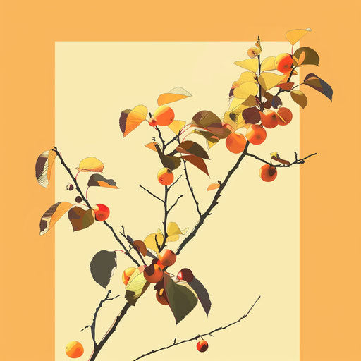 August illustration with random flat background in realistic style