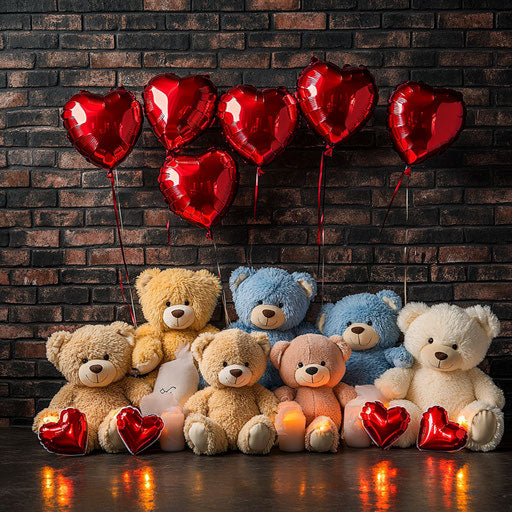 Cozy setting for tender moments of plush toys