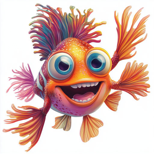 Vector Underwater Caricature Clipart in SVG and EPS
