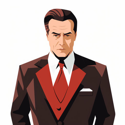Boss clipart in the Minimalist style, on white background