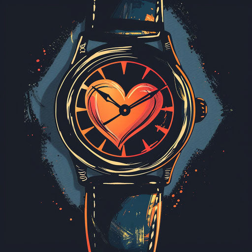 Classic watch with a romantic twist at midnight