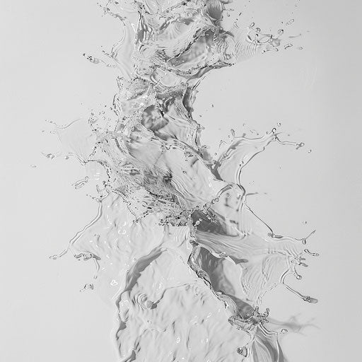 Sleek water tattoo artwork with cascading waterfall