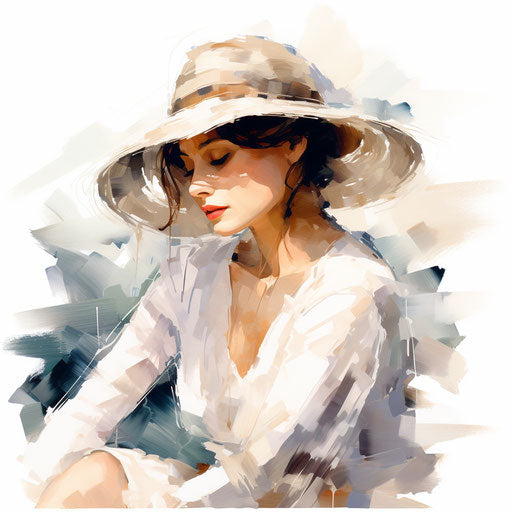 Serene illustration in the style of Impressionistic Art