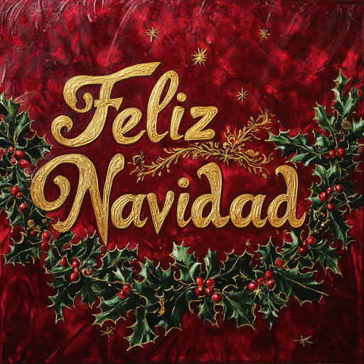 Elegant Feliz Navidad Christmas Illustration