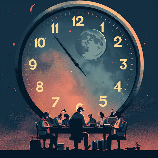 Night shift team working against the clock