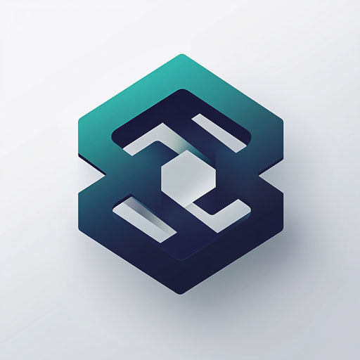 Modern and elegant 3D logo design with unique cube graphic