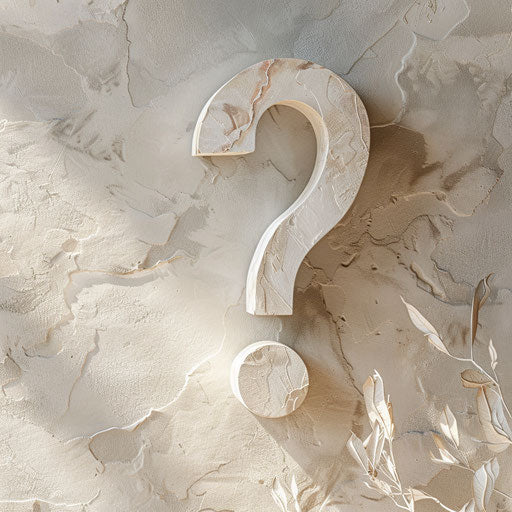 Realistic question mark clipart on white background