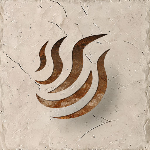 Handcrafted vectorstock logo with earthy tones and natural texture background