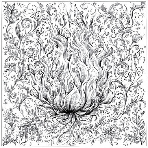 Learning Through Fire Coloring Page