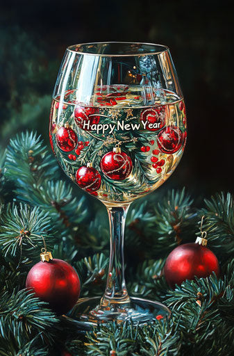 Elegant Happy New Year Images 2025 NYE Illustrations