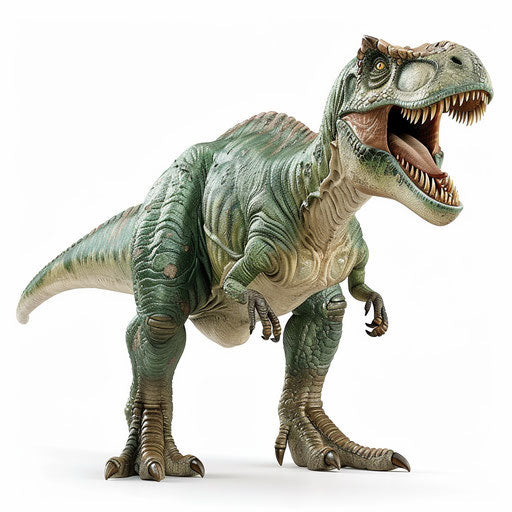 Realistic dinosaur clipart on flat white background