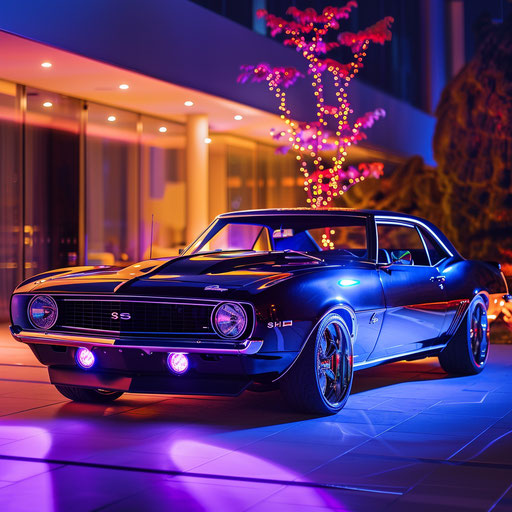 Chevrolet Camaro with advanced sound system and customizable lighting