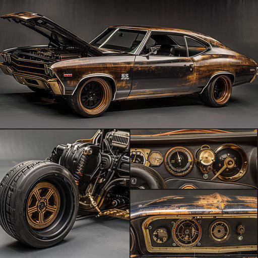 Steampunk-inspired 1969 Chevrolet Chevelle SS with brass fittings