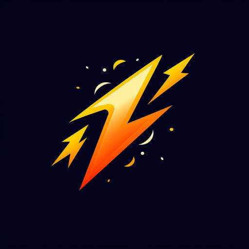 Powerful lightning bolt for business name