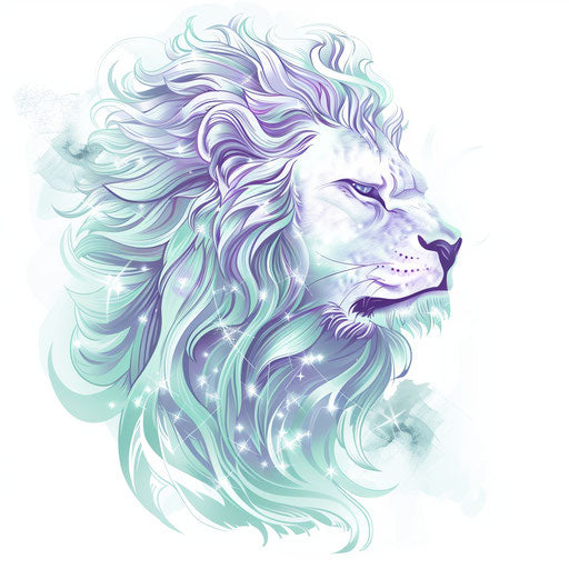 Ethereal sketch of Leo constellation