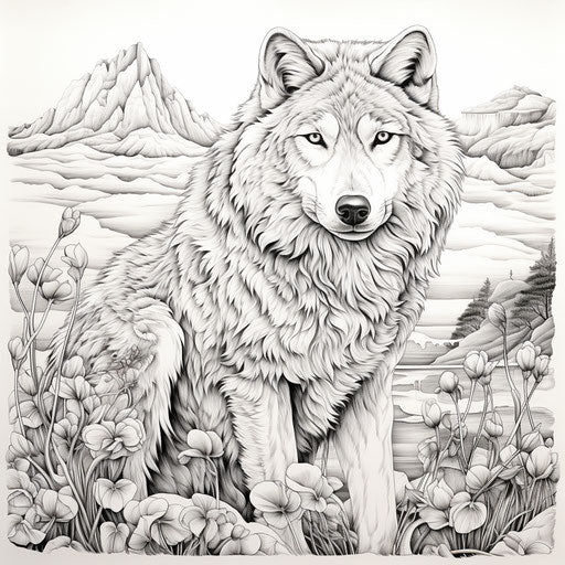 Child's Play & Skill: Wolf Coloring Pages