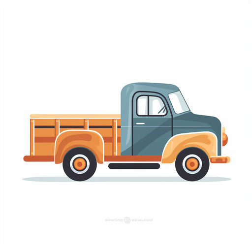 Vehicle clipart in the style of Minimalist on white background