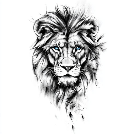 Arm tattoo sketch with fierce animal motifs for guys