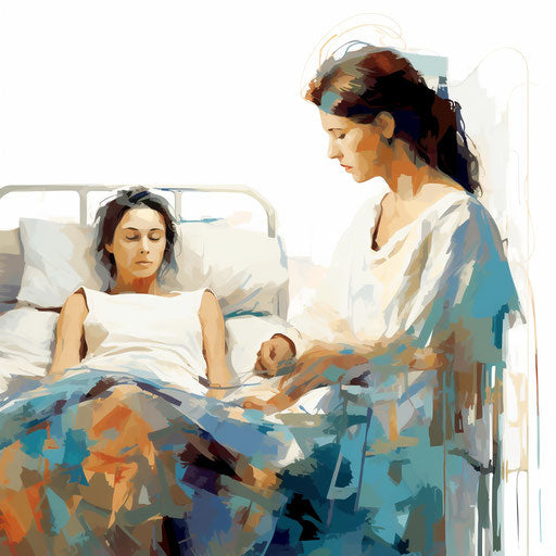 Patient illustration in the style of Impressionistic Art