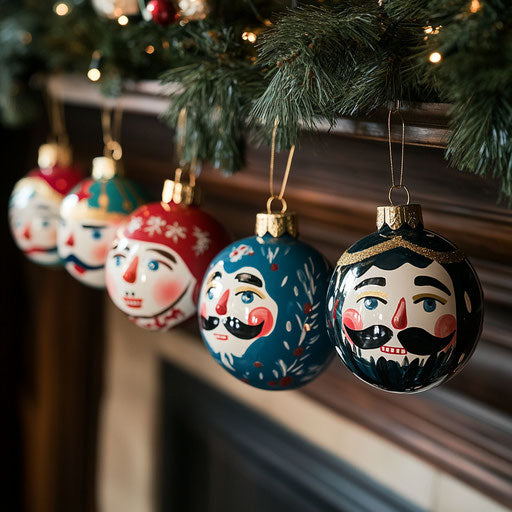 Christmas ornaments inspired by Nutcracker characters