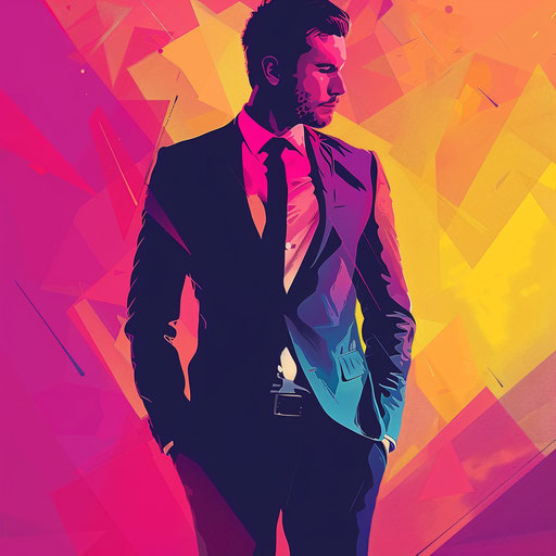 Businessman exuding leadership aura, prepared for meeting