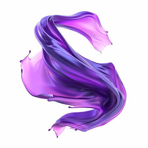 Purple clipart in photo realistic style with flat white background