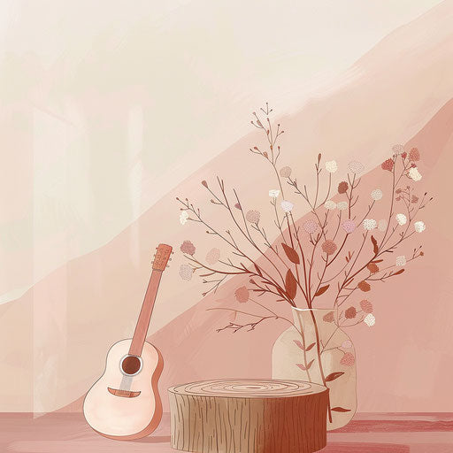 Realistic play on dusky rose background