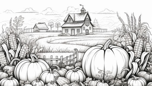 Halloween castle with decorations in colorful field