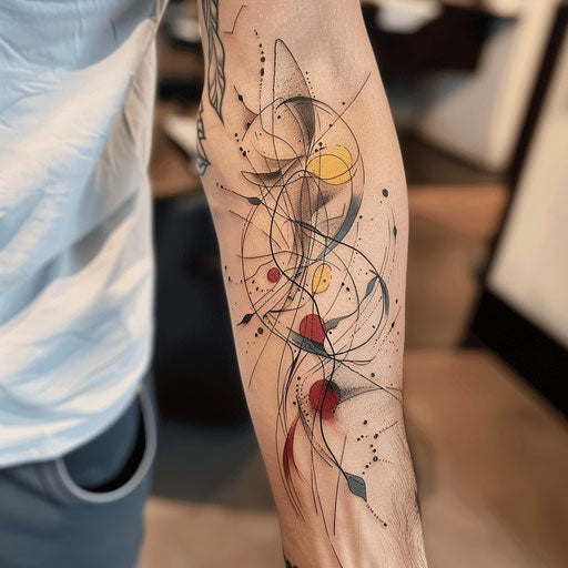 Transition from life to death through flowing shapes