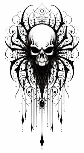 Black spider print for tattoos perfect for every occasion