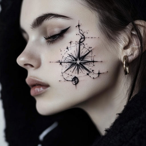 Face Tattoos For Women Tattoo Artwork Set