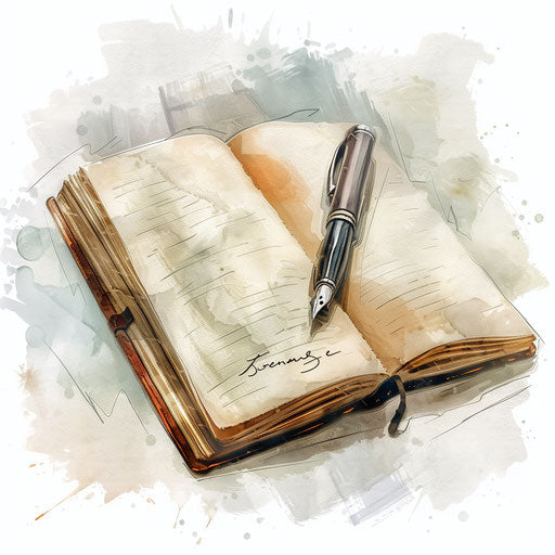 Journal clipart in a photo realistic style