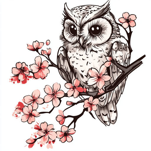 Owl Neck Tattoo Tattoo Design Set