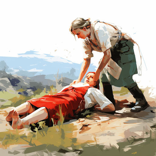 First aid Impressionistic Art on white background