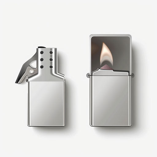 Realistic illustration of a lighter on white background