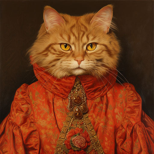 Cat dressed as a woman