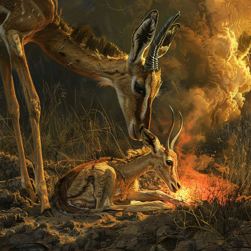 Birth of a gazelle in a wildlife documentary
