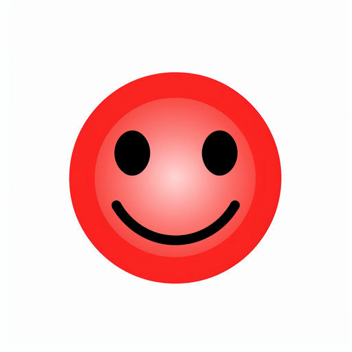 Minimalist happy face illustration on white background