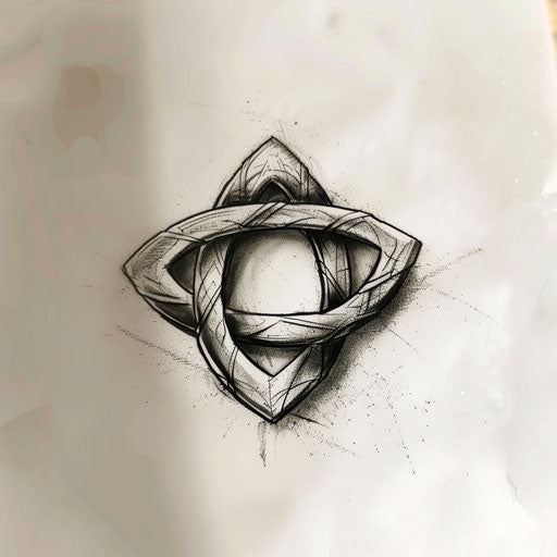Celtic knot tattoo with illusion of depth
