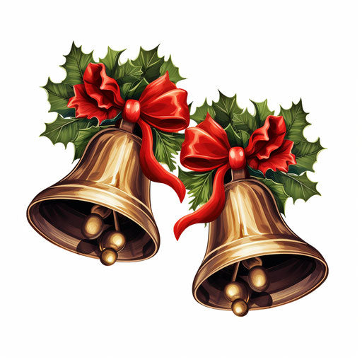 Christmas bells in the style of Chiaroscuro Art