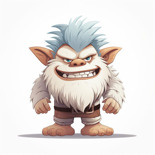 Troll clipart in Minimalist style, on white background